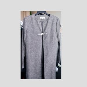 Calvin Klein Snap-Buckle Tweed Jacket